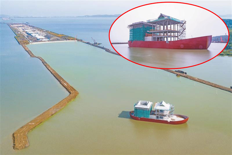 2020年6月15日，太湖隧道南泉段第二倉順利完成回水作業(yè)，湖中新增了一座畫舫風(fēng)亭，成為融合太湖自然風(fēng)貌的新景觀。