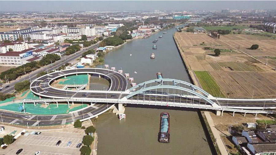 錫溧漕河無錫段屺亭橋建成通車